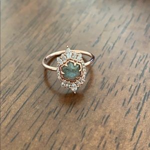 Rose Gold Melanie Auld Labradorite Medina Ring
